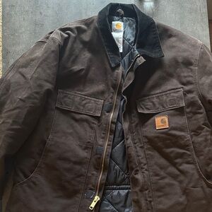 Carhartt Men's Dark Brown Canvas Jacket